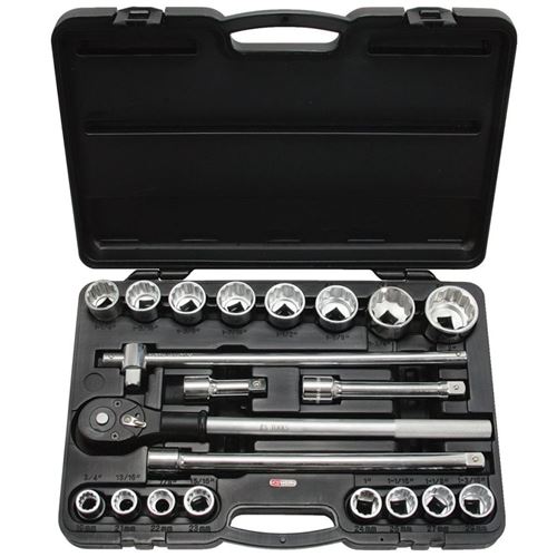Ks Tools Jeu De Clé À Cliquet Et Douilles 21 Pcs 3/4 911.0722 - Image 3