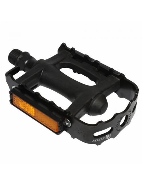 Pedale vtt newton resine noir cage acier noir 9-16 roulement du (paire)