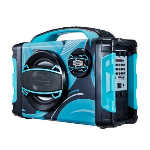 Haut-parleurs bluetooth portables BRIGMTON BBOX-2 FM LED 25W Bleu