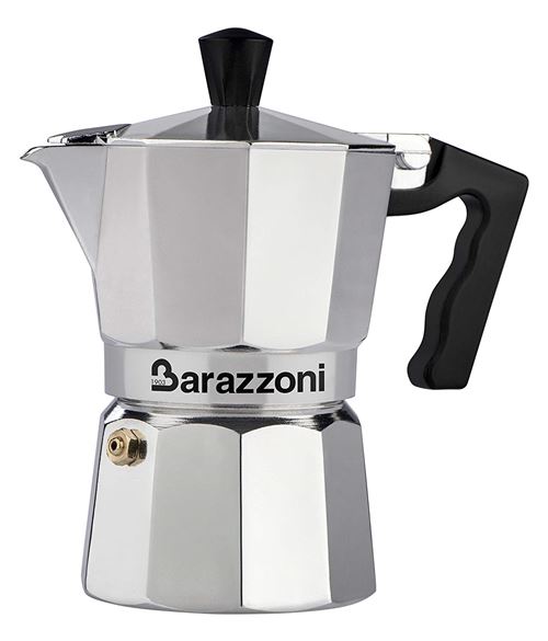 Barazzoni la Cafetière 3 Tasses, Aluminium, Gris, 8.7 x 15.1 x 15.7 cm