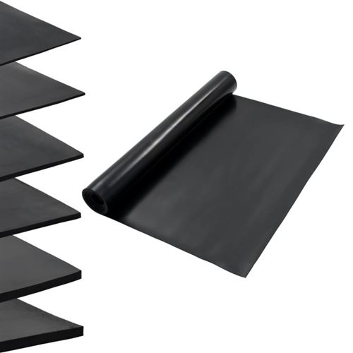 vidaXL Tapis en caoutchouc antidérapant 1,2x5 m 3 mm Lisse