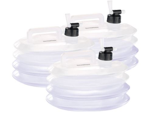 3 bidons à eau pliables pour le camping / jardinage - 5 L