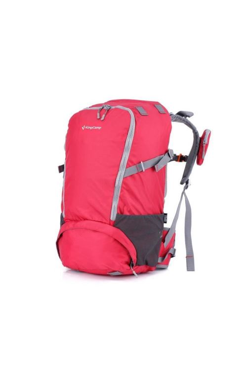 KING CAMP Sac a dos de randonnée Andros 50 - 50 litres - En nylon PU - Rouge