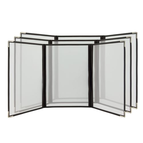 Securit Crystal Range Porte-menus Transparent A4 Bords bruns 3 plis