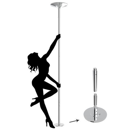 Todeco - Barre de Pole Dance, Barre de Dance, Argent, Rond, Barre d'extension, Matériau: Acier
