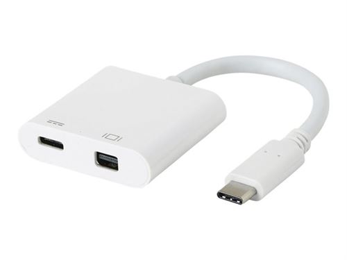 Estuff usb-c minidp charging adapter usb-c minidp, usb-c blanc adaptateur et connecteur de câbles (es623004wh)