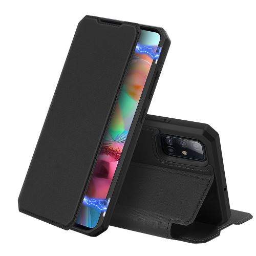 Etui en PU flip auto-absorbé noir pour votre Samsung Galaxy A71
