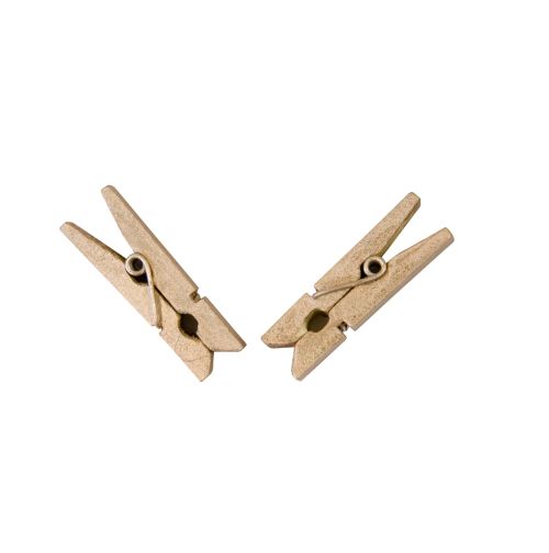 Lot de 25 Mini Pinces à Linge en Bois Coloris rose gold - 3,5 cm