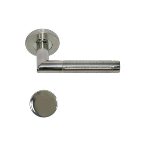Poignées modèle Barsac avec rosaces rondes borgnes - inox 304 bicolore brillant mat x2