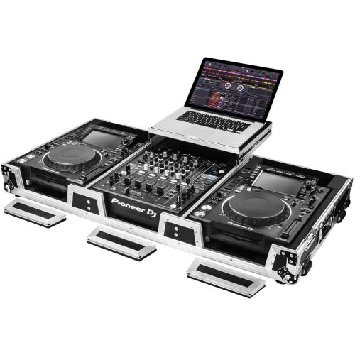 Odyssey FZGS12CDJWXD flight case pour 2 grands lecteurs multimédia + table de mixage 12 pouces