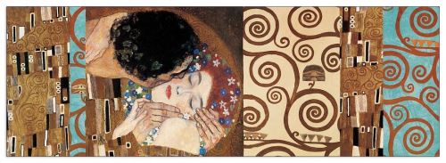 KLIMT - Klimt II 150° Anniversary (The kiss) (Panneaux MDF 136x48 cm)