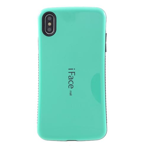 Coque en TPU hybride cyan pour votre Apple iPhone XS Max 6.5 pouces