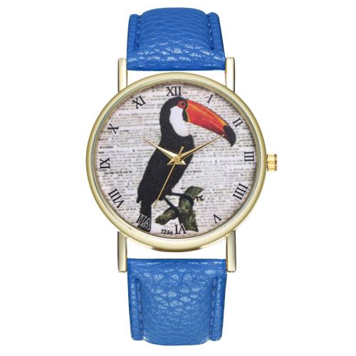 Toucan classique authentique montre montre animal montre femme montre montre à quartz T236-ABleu foncé
