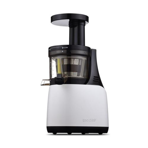 Extracteur de Jus BioChef Synergy - Slow Juicer, extracteur lent de jus à froid, très SILENCIEUX. Plus GRAND et FACILE à nettoyer! - Blanc