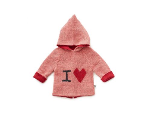 Oeuf Baby Clothes - Pull rose I love Alpaga 12M