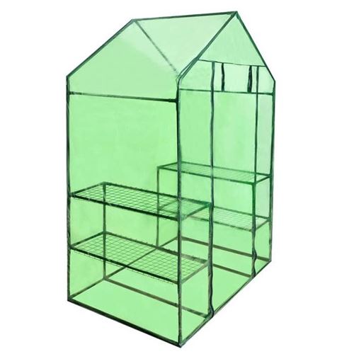 Serre avec 4 &eacute;tag&egrave;res Vidaxl Vert