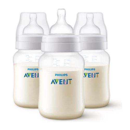 PHILIPS AVENT Lot de 3 biberons Anti-colic Classic+ - Systeme anti-colliques - 260 ml