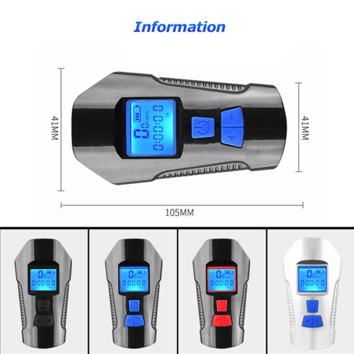 Lampe Velo 3 en 1 Eclairage Velo USB Rechargeable LED Phare Feu Avant Arriere Impermeable avec Compteur LCD Ecran et Sonnette 120d Piece detachee velo Achat prix fnac