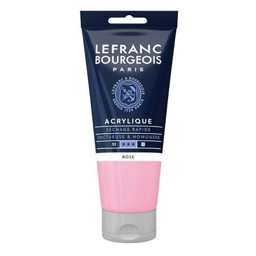 Lefranc Bourgeois - Peinture - peinture acrylique - rose vif - opaque - satin - fine - 80 ml