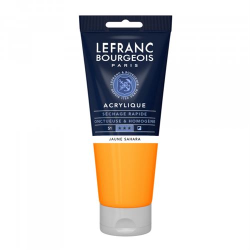 Lefranc Bourgeois - Peinture - peinture acrylique - jaune sahara - semi-opaque - fine - 200 ml