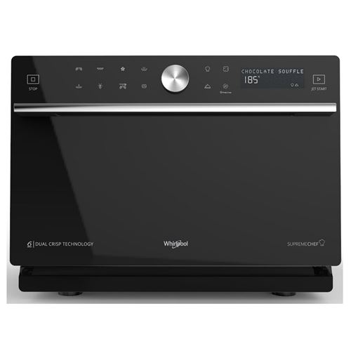 Micro-Ondes Combiné 33L 1000W Noir Whirlpool Mwsc9133Sb