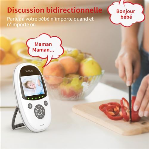 Babyphone victure bm45 caméra moniteur bébé 4.3 lcd, vidéo bébé  surveillance, batterie - Sécurité bébé - Achat moins cher