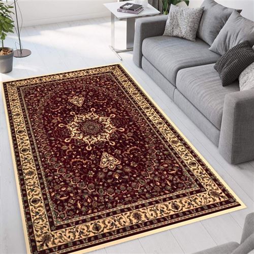 Tapis de salon persan avec motif floral oriental Istanbul ROS003IST, Taille: 80 x 200
