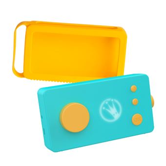 Lunii - Ma Fabrique à Histoires Verte avec Coque Odile Jaune - Conteuse pour Enfants de 3 à 8 Ans - Livre audio de 24 histoires interactives inclus - Pack Coque Boîte à Histoires - 1