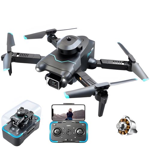 Drone SZSMART 4K Noir avec caméra Hd pour éviter les obstacles à 360 Double caméra Autonomie de la batterie 15 Min