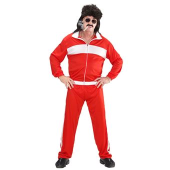 déguisement survêt sport années 80 rouge homme - l - rouge - widmann 73383  - Déguisement adulte - Achat & prix