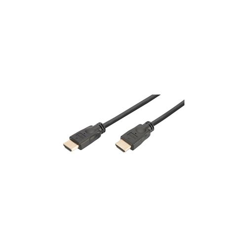 DIGITUS HDMI High Speed with Ethernet Connection Cable - Câble HDMI avec Ethernet - HDMI mâle pour HDMI mâle - 2 m - noir