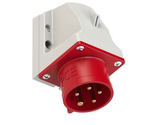 Non Communiqué Rouge Prise Murale Mâle Cee 16 A 5 Pôles Pce Pc Electric 515-6 400 V