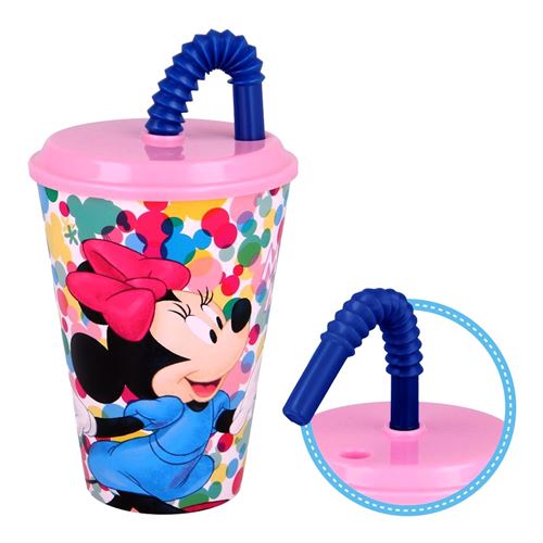 Gobelet avec paille Minnie enfant verre en plastique reutilisable - guizmax  - Vaisselle - Achat & prix