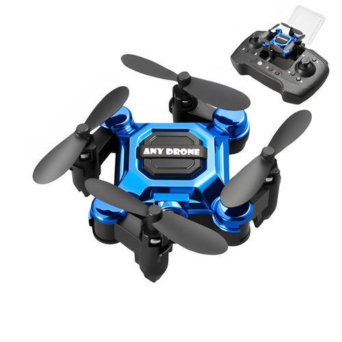 Drone SZSMART Bleu avion pliable portable à altitude fixe pour enfants 3 batteries Autonomie 10 min