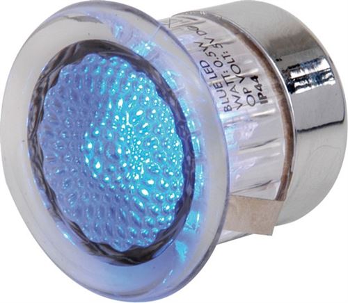 Knightsbridge Clear LED Kit 4 x 0,5 W LED bleues, IP44