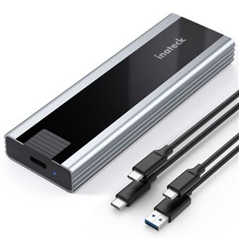 Adaptateur M.2 NVMe Vers USB Type-C/A - Boîtier Externe SSD 2230 - Vitesse 10 Gbit/s (JMS583) - Noir