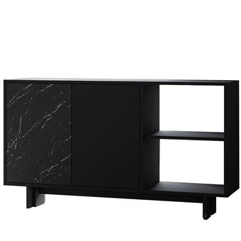 Buffet en bois "Ravello" - 140 x 35 x 80 cm - Noir - 1