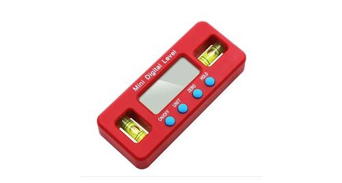 Jauge rapporteur compteur d'angle numérique niveau à bulle électronique - rouge