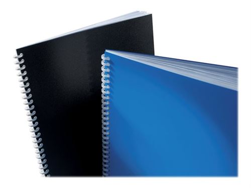 GBC PolyClearView - A4 (210 x 297 mm) - 500 microns - noir - 100 unités couverture à reliure - pour IBICO CombBind ibiMaster 250e