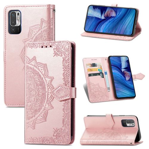 MPFRANCE Housse pour Xiaomi Redmi Note 10T 5G Or Rose [Lotus]