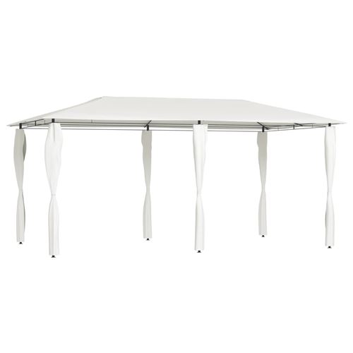 Vidaxl - Gazebo Con Montanti Rivestiti 2,98x5,3x2,59 M Crema 160 G/m²