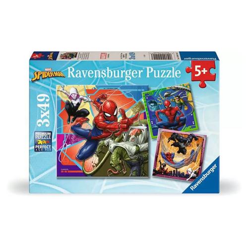 Ravensburger Bleu Coffret De Puzzles Marvel Spider-Man - 3 Puzzles De 49 Pièces Avec Posters - Neuf - Image 2