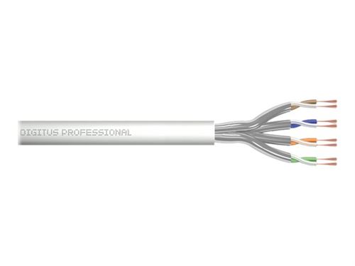 DIGITUS Professional - Câble en vrac - 305 m - U / FTP (Paire torsadée blindée) - CAT 6a - sans halogène bloqué - gris