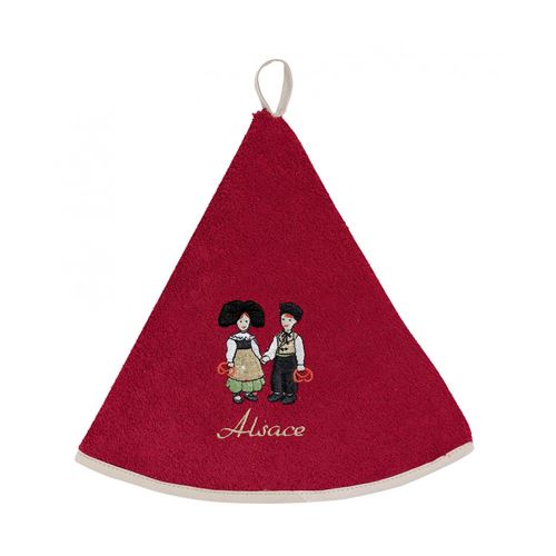 Essuie-mains rond Brode Couple Enfants rouge Winkler