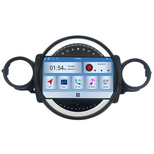 Autoradio RoverOne® Bluetooth CarPlay 2 Din 6Go RAM 128Go ROM pour BMW MINI Cooper R56 R60 2007-2014