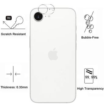 Protecteur Verre Trempé 9H Pour Objectif IPhone 16e - Lot De 2, Anti-rayures, Anneau Métallique, Installation Facile - 4