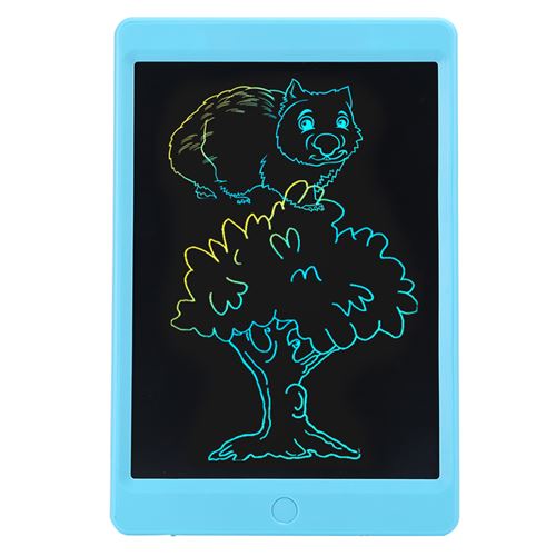 Tableau d'écriture LCD 10.5'' énergie lumineuse brillant avec stylo de dessin pour Enfants Graffiti Bleu