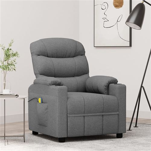 Non Communiqué Gris Vidaxl Fauteuil De Massage Clair Tissu