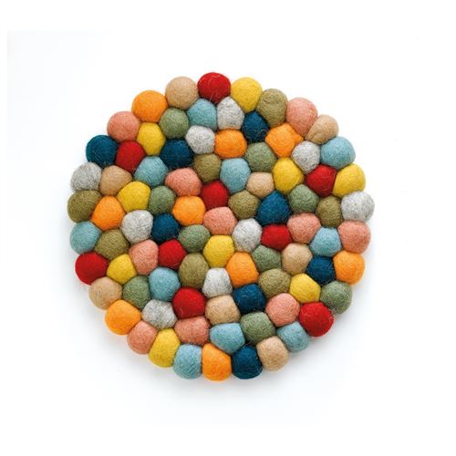 Non Communiqué Multicolore Dessous De Plat Lana Coloré Rond - Cilio - Laine