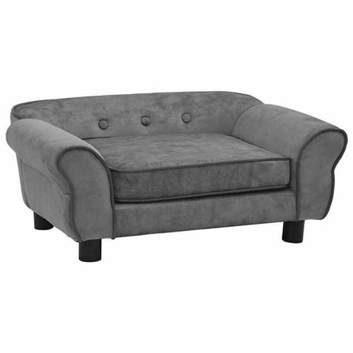 Canapé pour animal - vidaXL - 72x45x30 cm - Gris foncé - Peluche - Intérieur